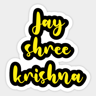 Jai shree krishna for Krishna lovers Sticker